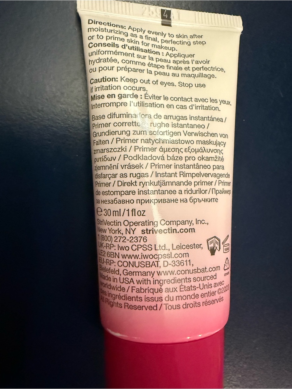 StriVectin Anti-Wrinkle Line Blur Instant Primer - Pink and White - Picture 2 of 2